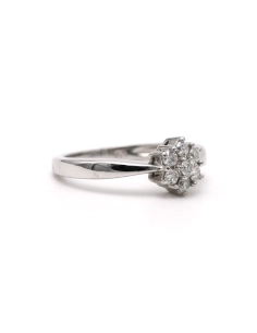 Bague contemporaine en or blanc 18 carats sertie de diamants "taille" brillant (+-0.21ct) - - 6