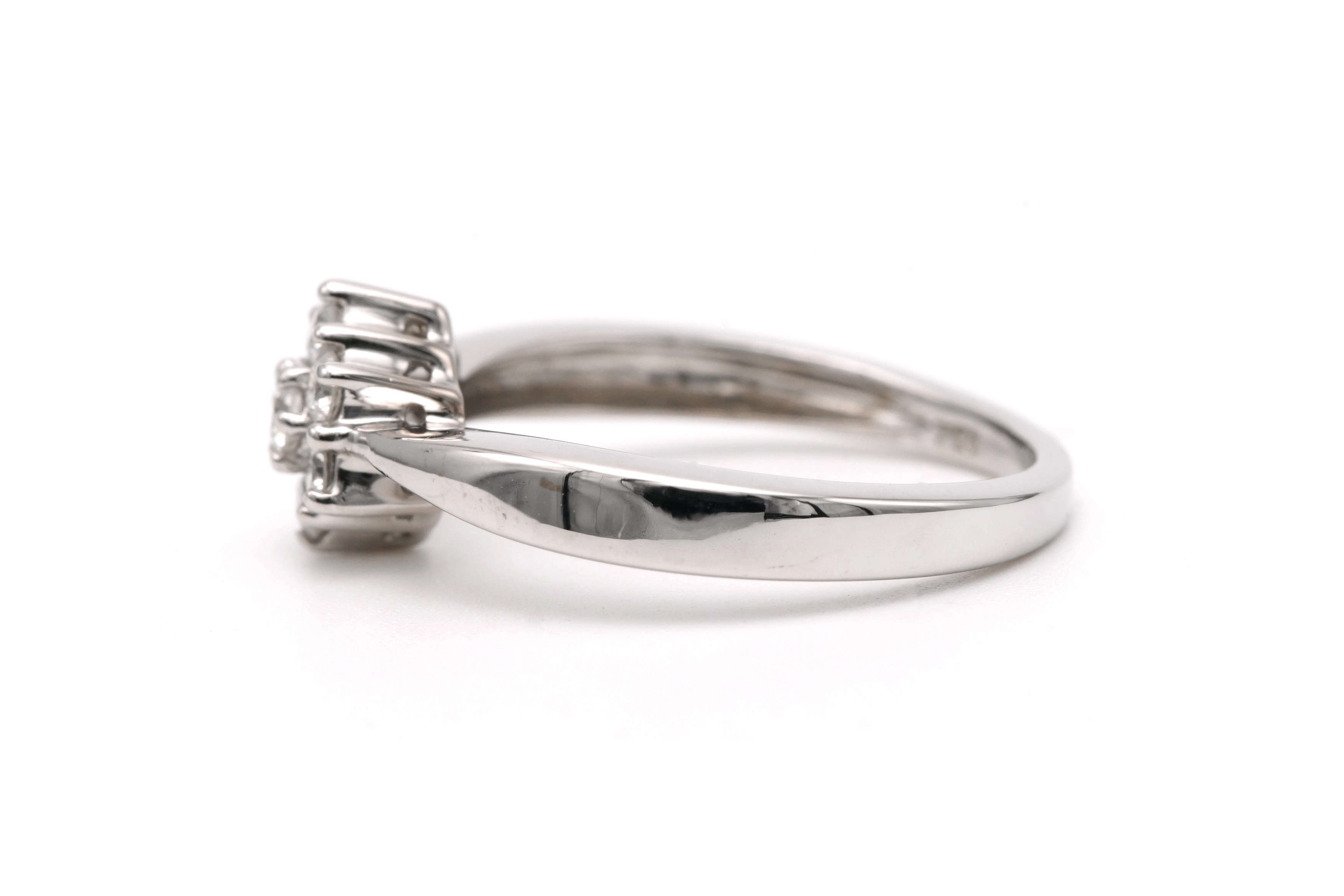Bague contemporaine en or blanc 18 carats sertie de diamants "taille" brillant (+-0.21ct) - - 3