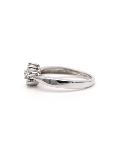 Bague contemporaine en or blanc 18 carats sertie de diamants "taille" brillant (+-0.21ct) - - 3