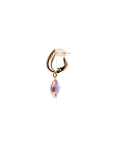 Boucles d'oreilles contemporaines en or rose 18 carats serties d'améthystes - - 3