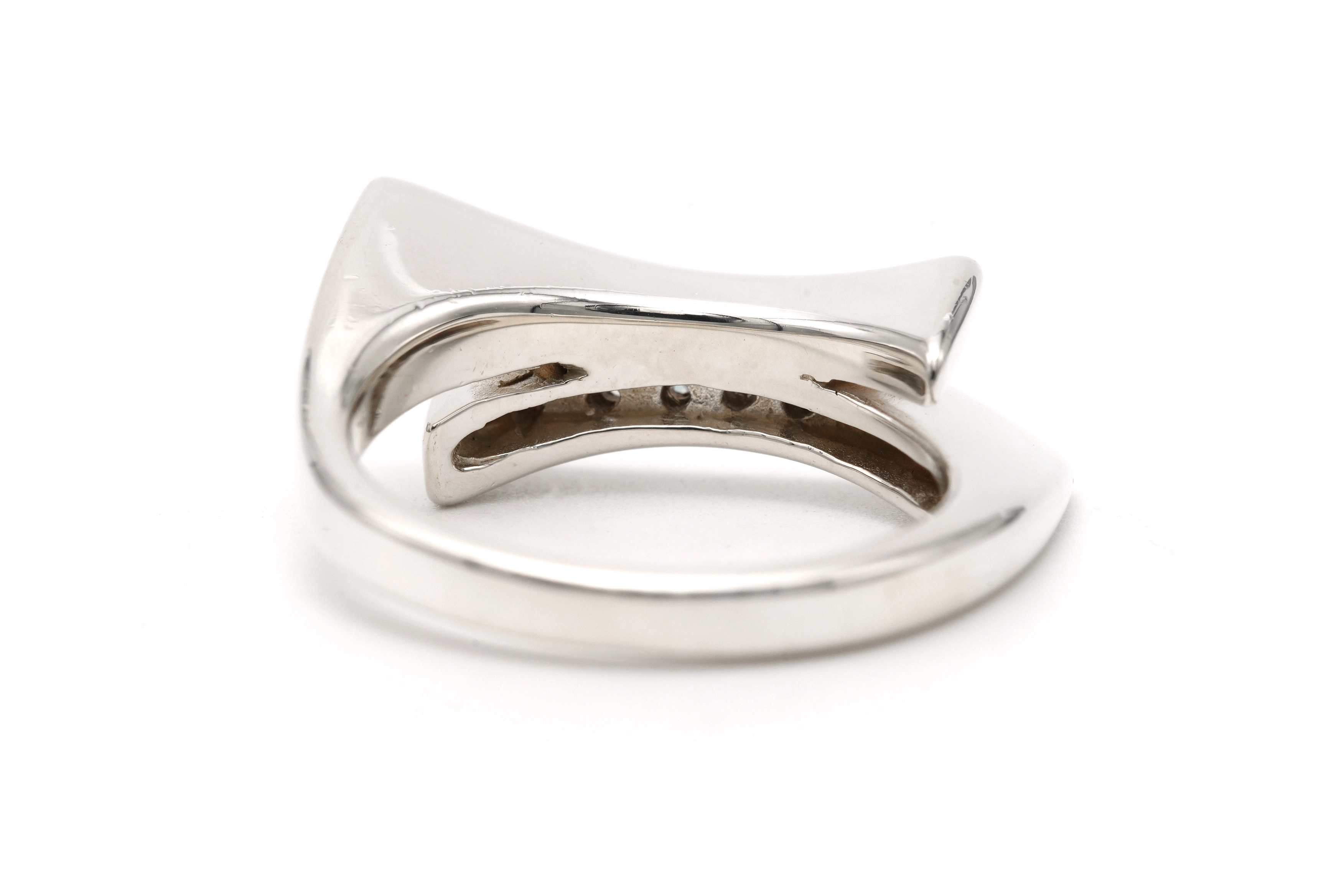 Bague contemporaine en argent 925 sertie de zirconiums - - 4