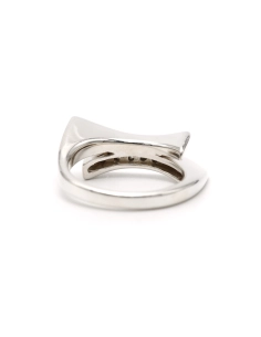 Bague contemporaine en argent 925 sertie de zirconiums - - 4