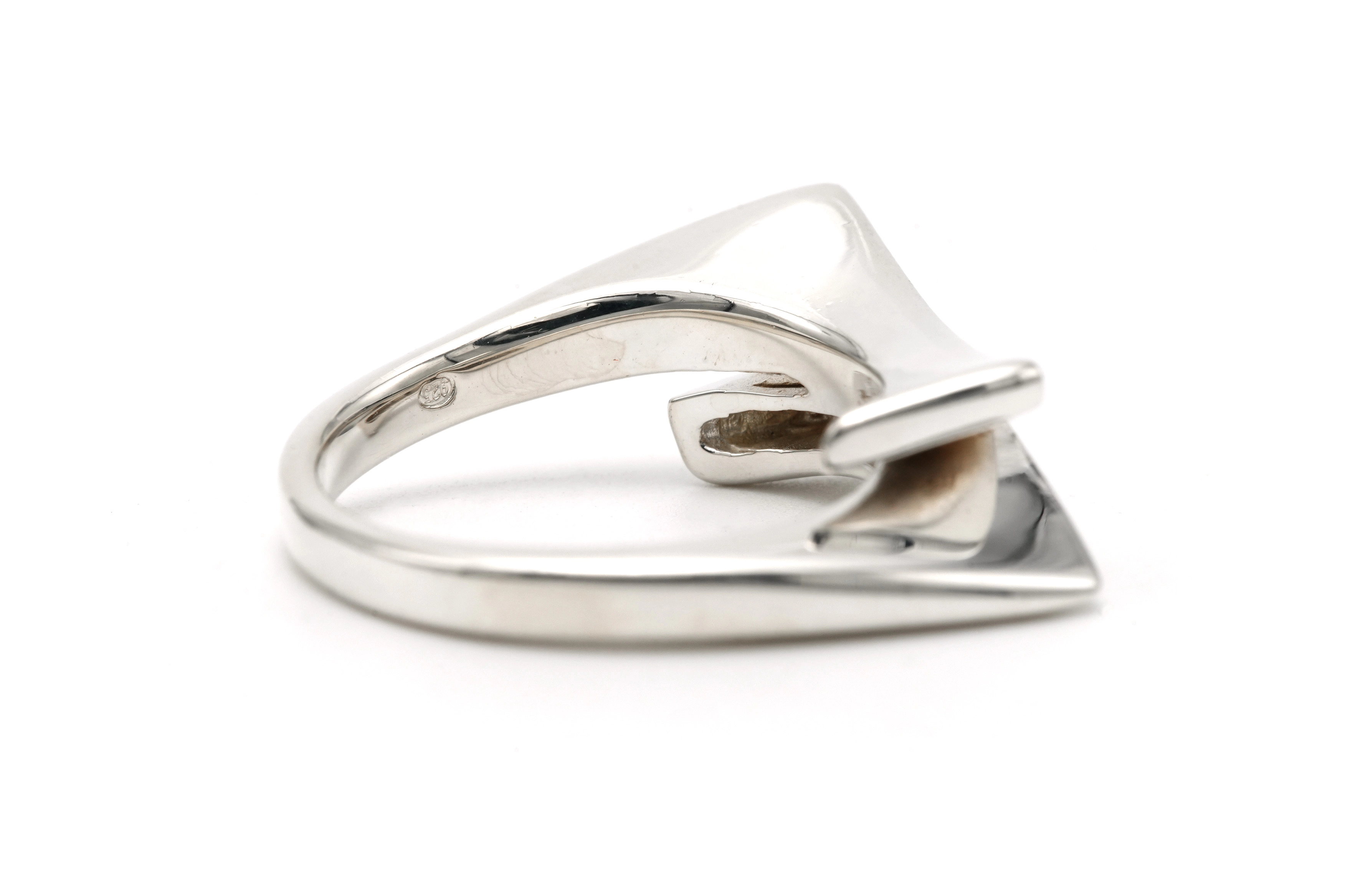 Bague contemporaine en argent 925 sertie de zirconiums - - 5