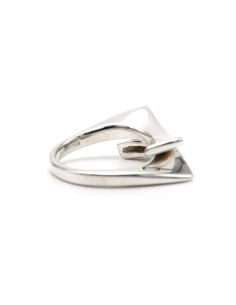 Bague contemporaine en argent 925 sertie de zirconiums - - 5