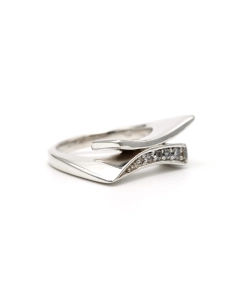 Bague contemporaine en argent 925 sertie de zirconiums - - 6