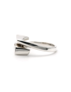 Bague contemporaine en argent 925 sertie de zirconiums - - 3