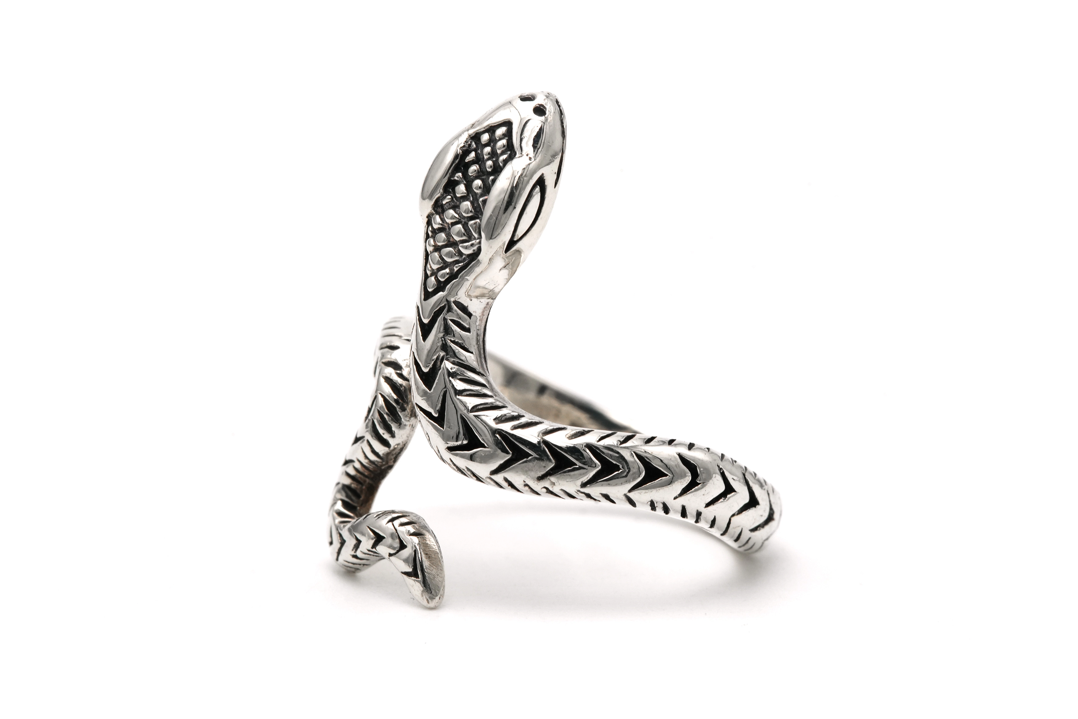Bague "serpent" contemporaine en argent 925 - - 2