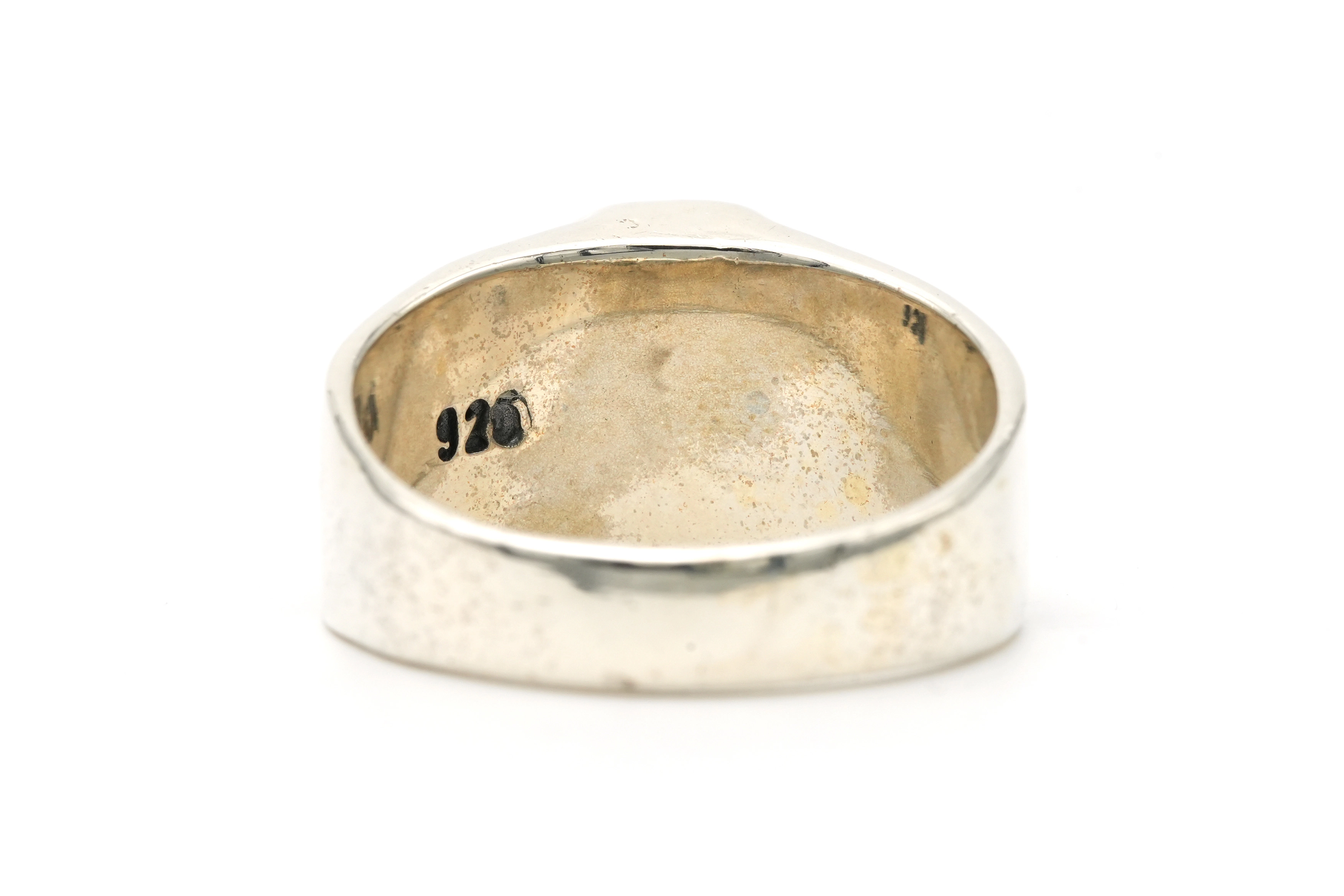 Bague contemporaine en argent 925 sertie d'une turquoise
