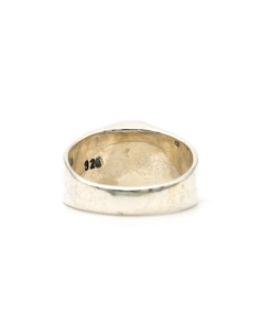 Bague contemporaine en argent 925 sertie d'une turquoise