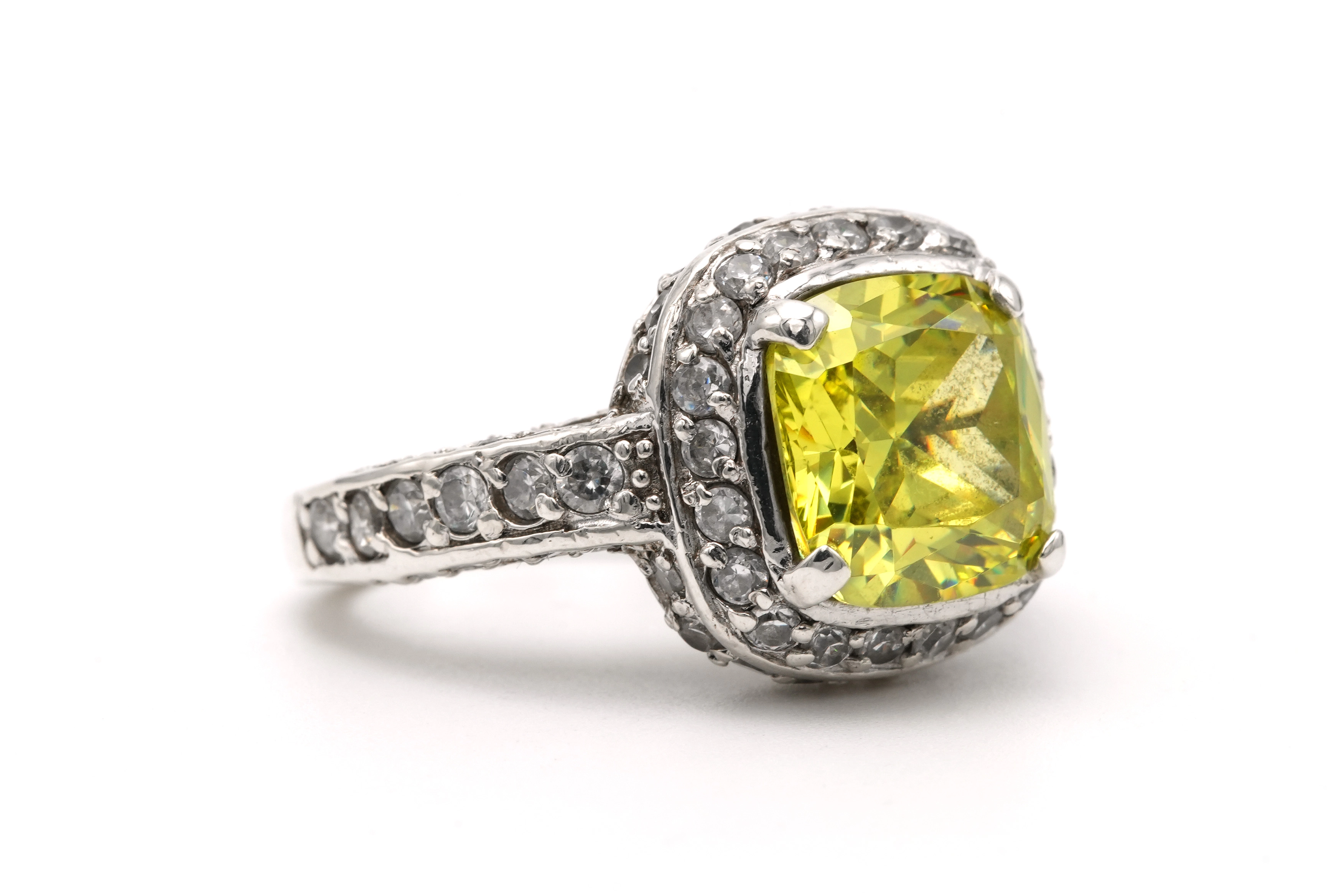 Bague contemporaine en argent 925 sertie de zirconiums - - 6
