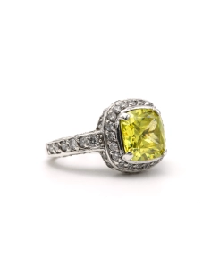 Bague contemporaine en argent 925 sertie de zirconiums - - 6