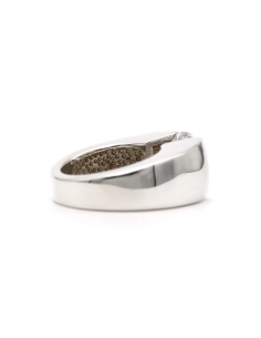 Bague contemporaine en argent 925 sertie d'un zirconium