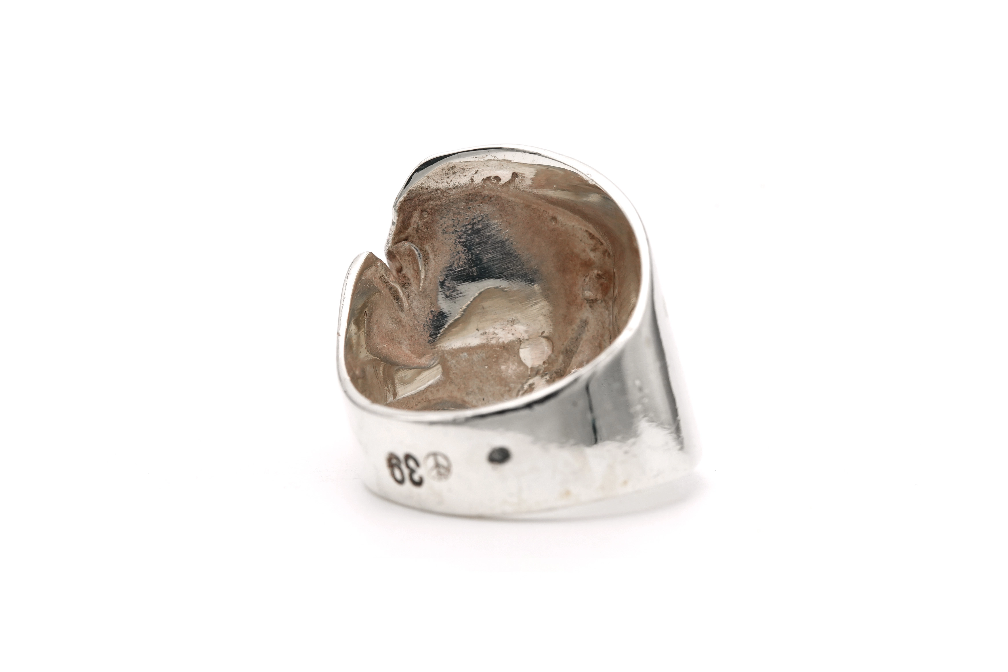 Bague Années 70 en argent 925 sertie d'une perle - - 4