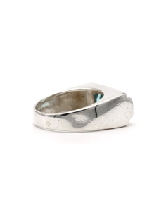Bague contemporaine en argent 925 sertie d'une topaze