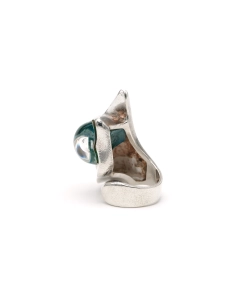 Bague "Lapponia" Années 70 en argent 925 sertie de cristal