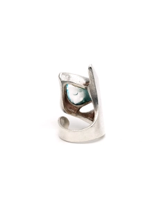 Bague "Lapponia" Années 70 en argent 925 sertie de cristal