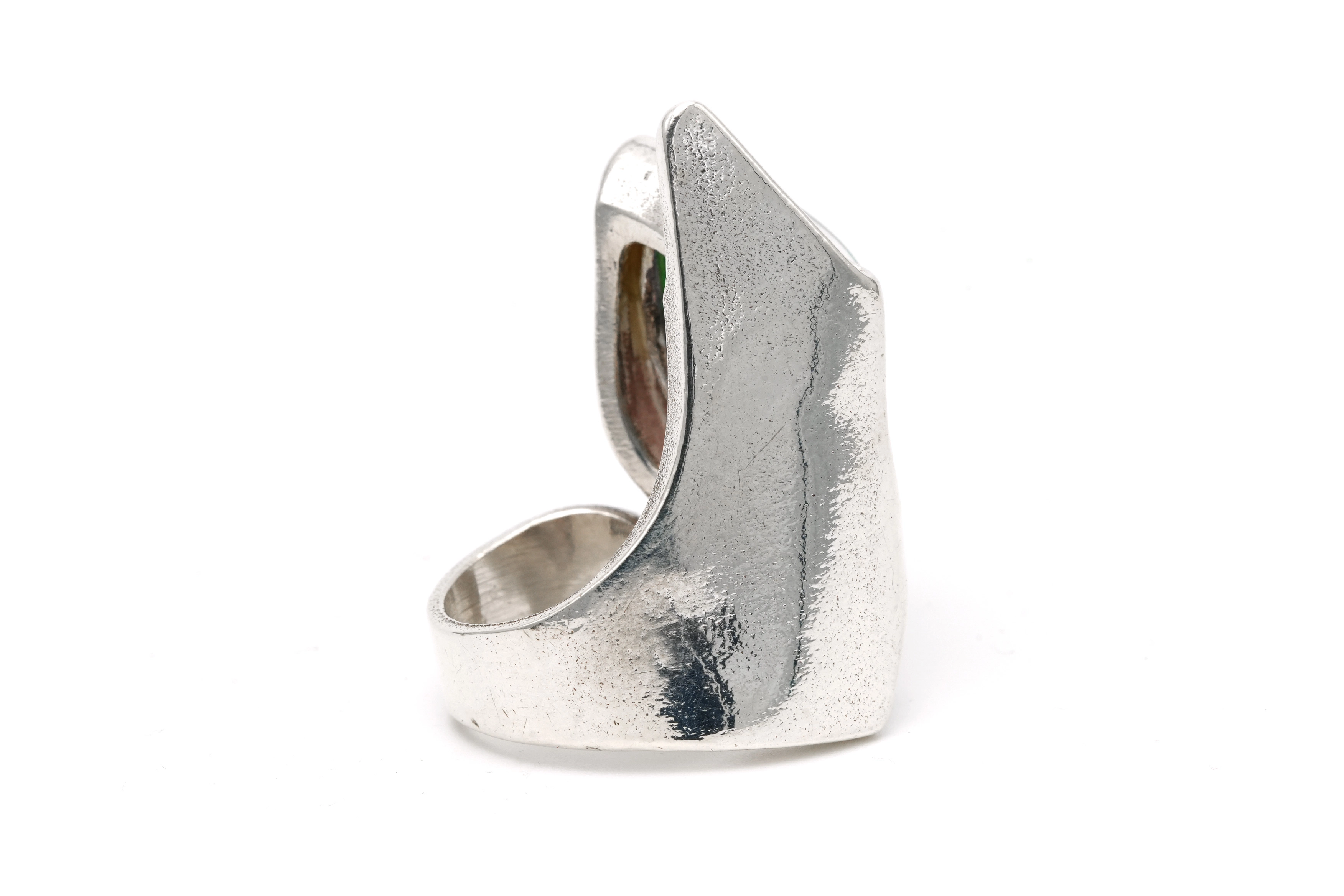 Bague "Lapponia" Années 70 en argent 925 sertie de cristal