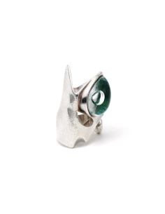 Bague "Lapponia" Années 70 en argent 925 sertie de cristal