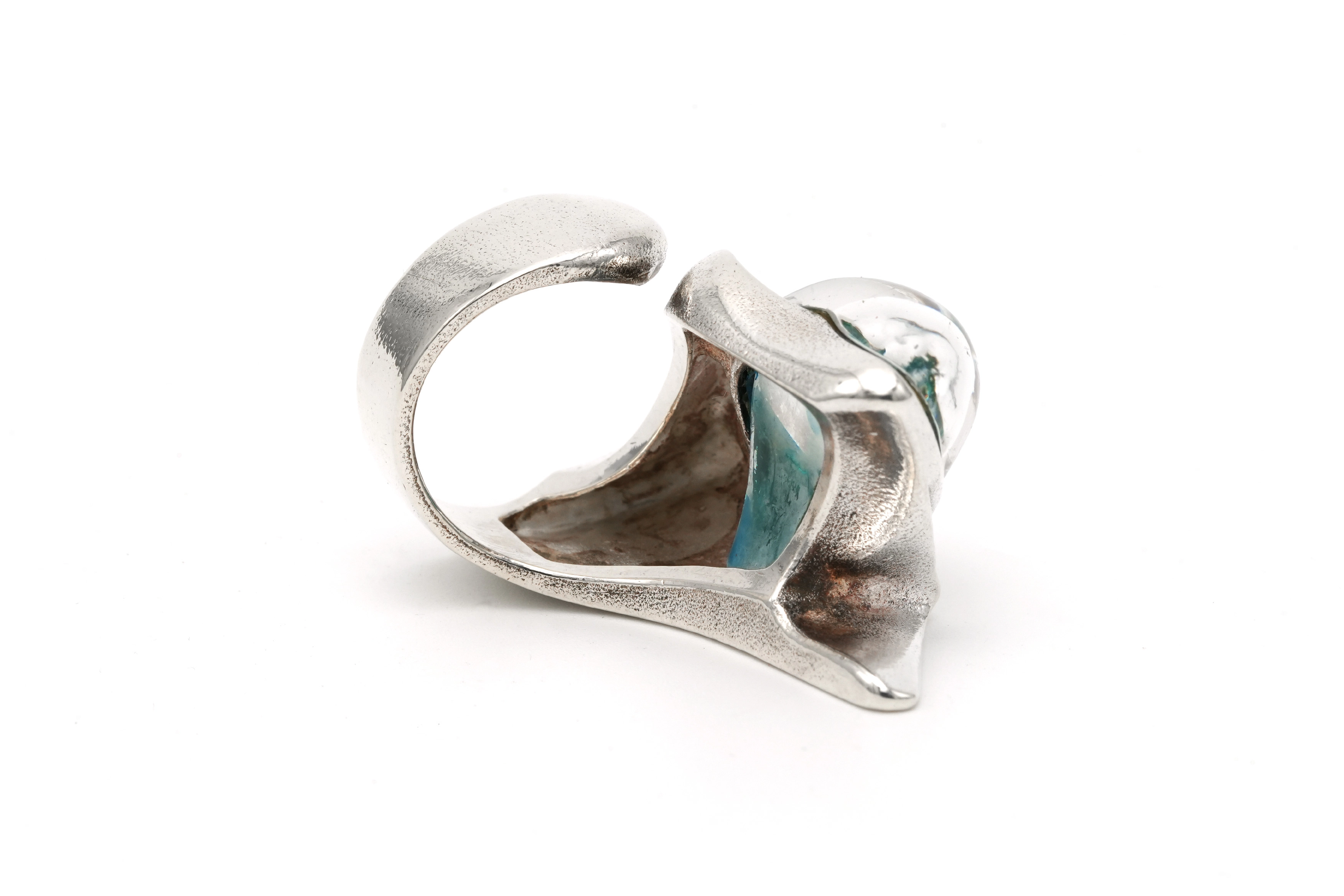 Bague "Lapponia" Années 70 en argent 925 sertie de cristal