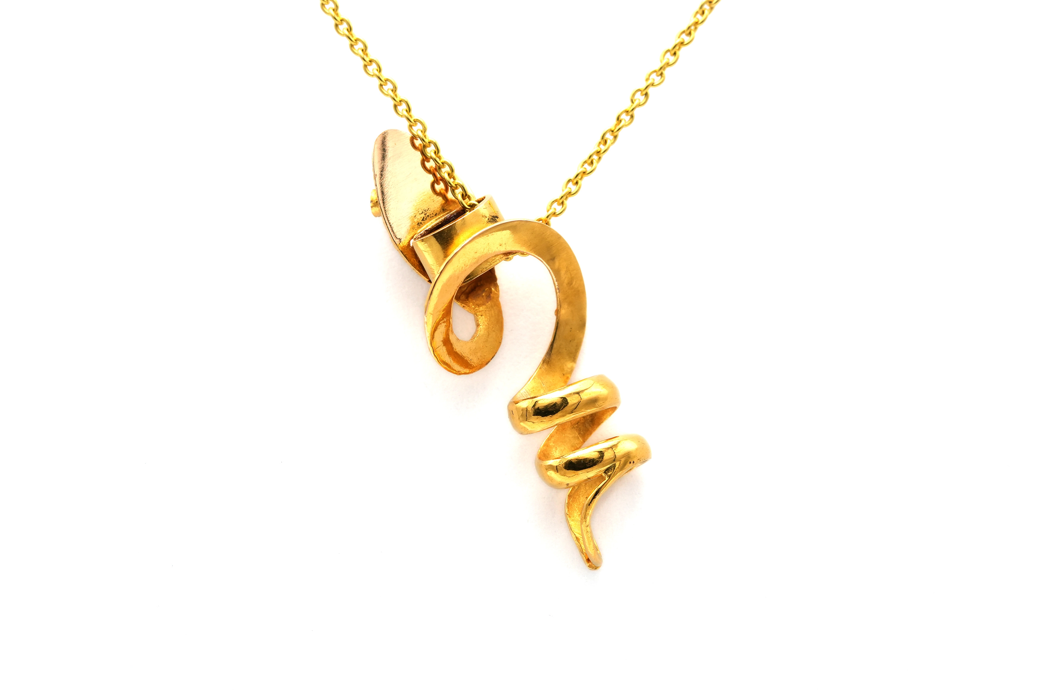 Pendentif Art Nouveau en or jaune 18 carats serti de rubis et de perles - 4