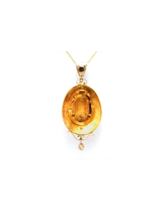 Pendentif Napoléon III en or jaune 18 carats sertie de perles - 4