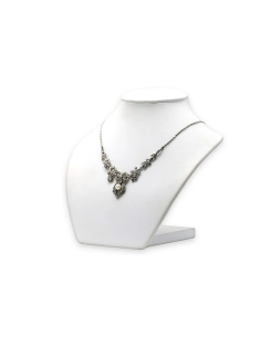 Collier Années 50 en argent, marcassites et perle