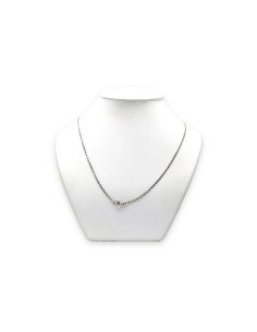 Collier Années 50 en argent, marcassites et perle