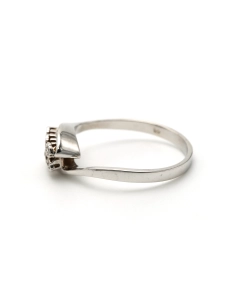 Bague contemporaine en or blanc 18 carats sertie de diamants "taille" brillant (+-0.24ct) - - 3