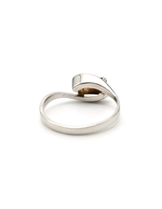 Bague contemporaine en or blanc 18 carats sertie de diamants "taille" brillant (+-0.24ct) - - 4