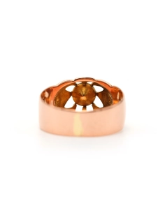 Bague Art Déco en or jaune 18 carats sertie d'un diamant "taille" rose - 4