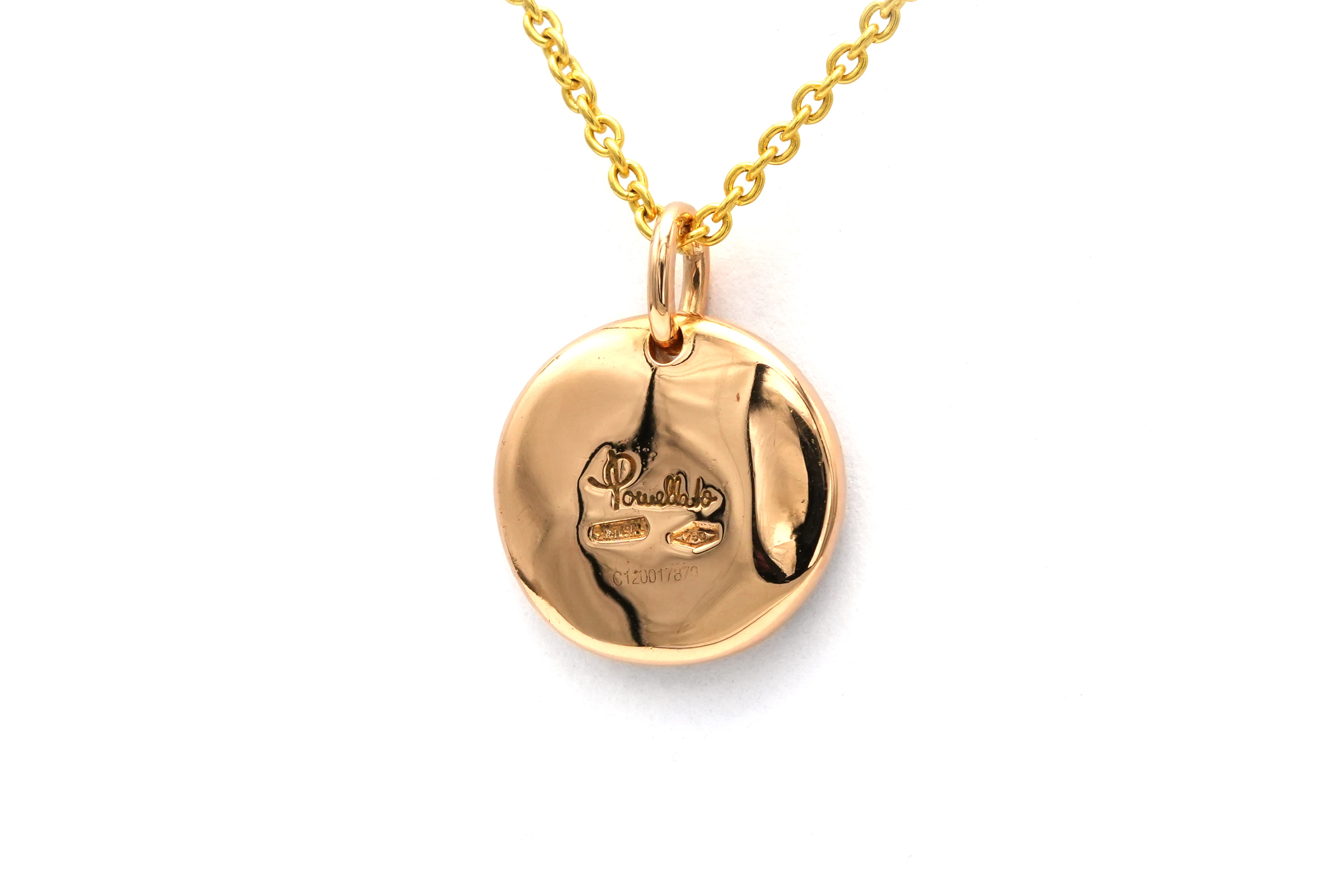 Pendentif "Pomellato" contemporain en or rose 18 carats serti de 36 diamants "cognac" (+-0.67ct) - 4