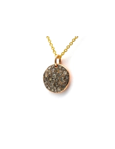 Pendentif "Pomellato" contemporain en or rose 18 carats serti de 36 diamants "cognac" (+-0.67ct) - 2
