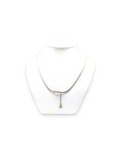 Collier Années 70 en or blanc 18 carats, saphirs et diamants "taille" brillant (+-1.52ct) - 6