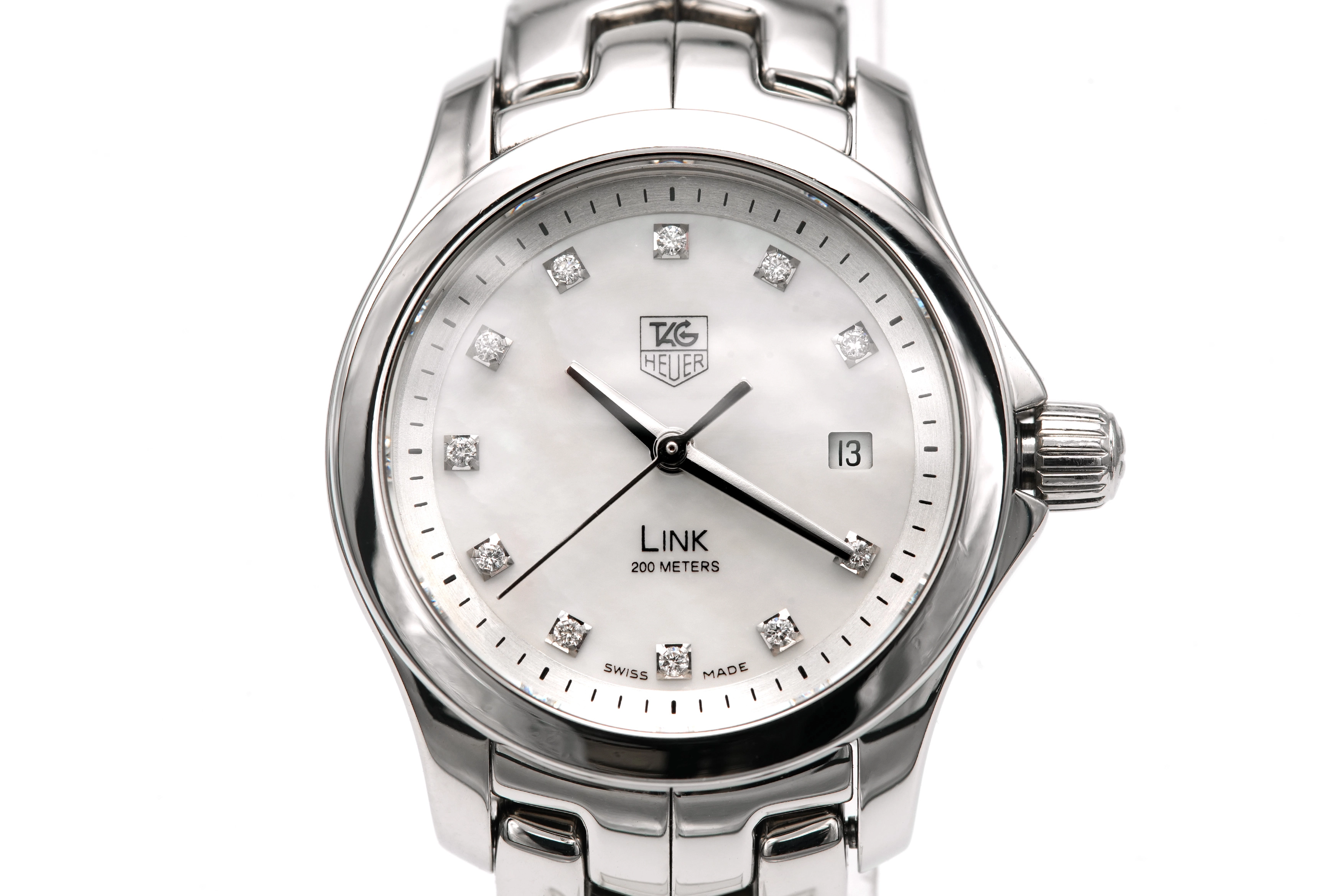 Montre Tag Heuer Link - Nacre et diamants - WJF 1317 - 1