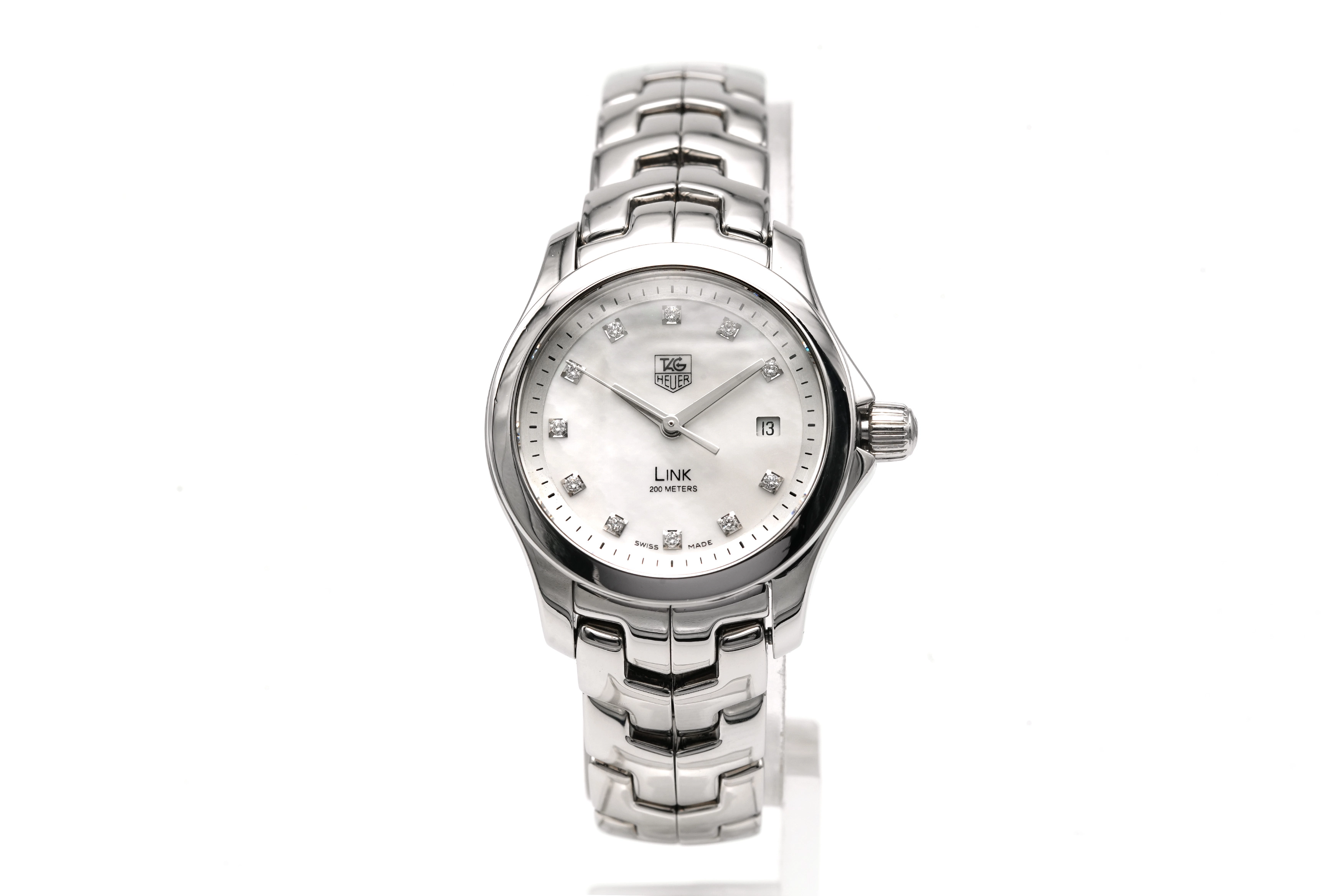 Montre Tag Heuer Link - Nacre et diamants - WJF 1317 - 3