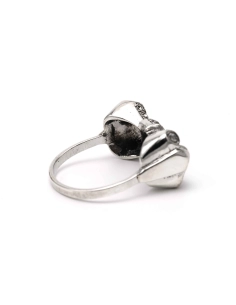 Bague Art Déco en argent 835 sertie de marcassites - - 5