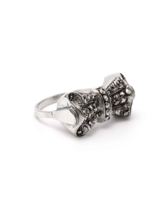 Bague Art Déco en argent 835 sertie de marcassites - - 6