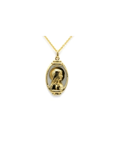 Pendentif contemporain en or jaune 18 carats serti de nacre - - 1