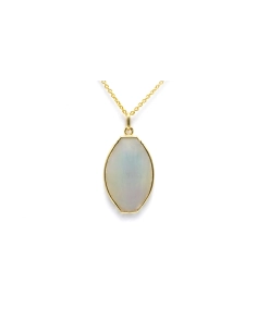 Pendentif contemporain en or jaune 18 carats serti de nacre - - 4