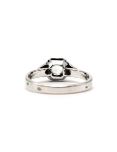 Bague Art Déco en argent 800 sertie de zirconiums