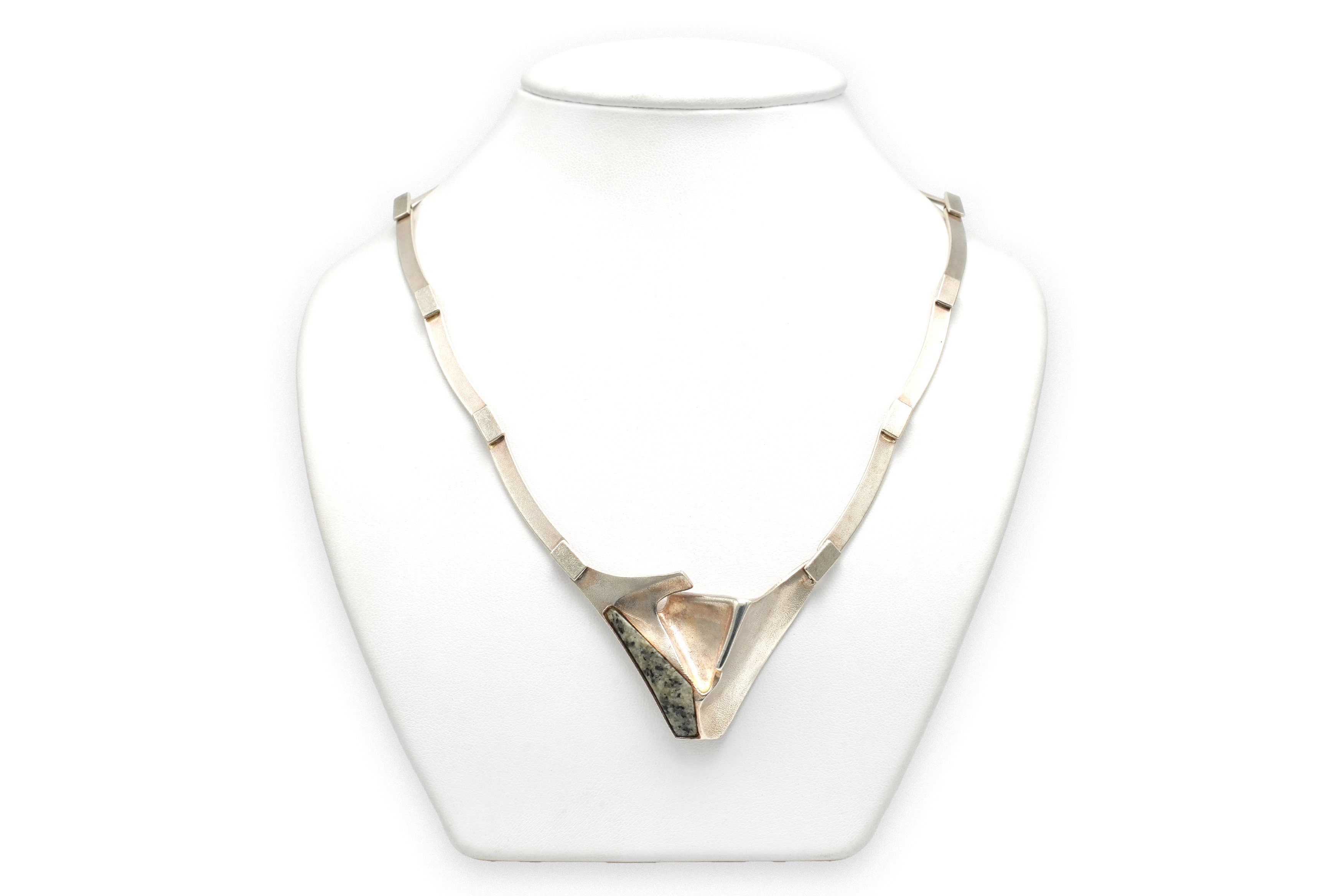 Collier contemporain en argent 925 "lapponia"