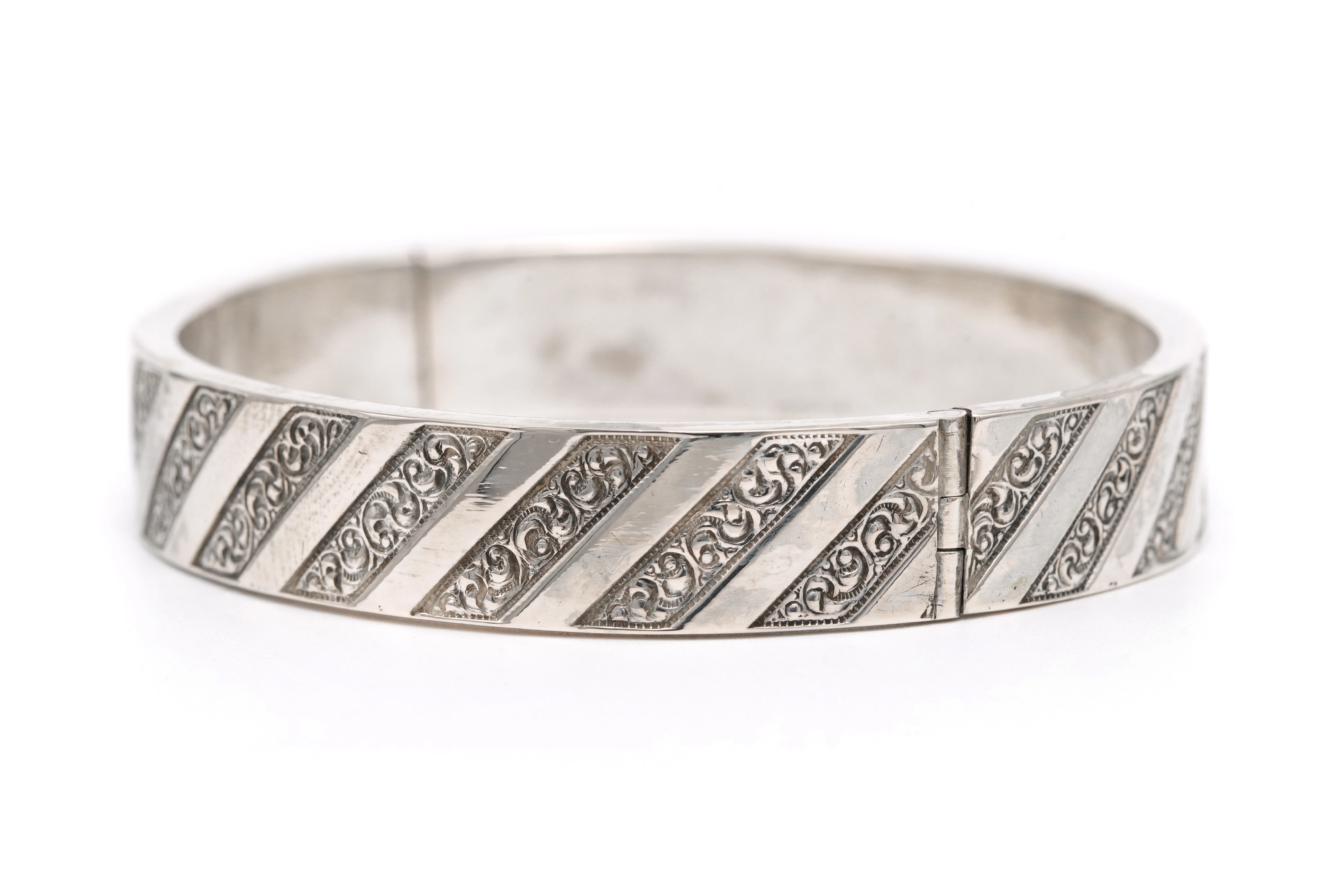 Bracelet Art Déco en argent - - 4