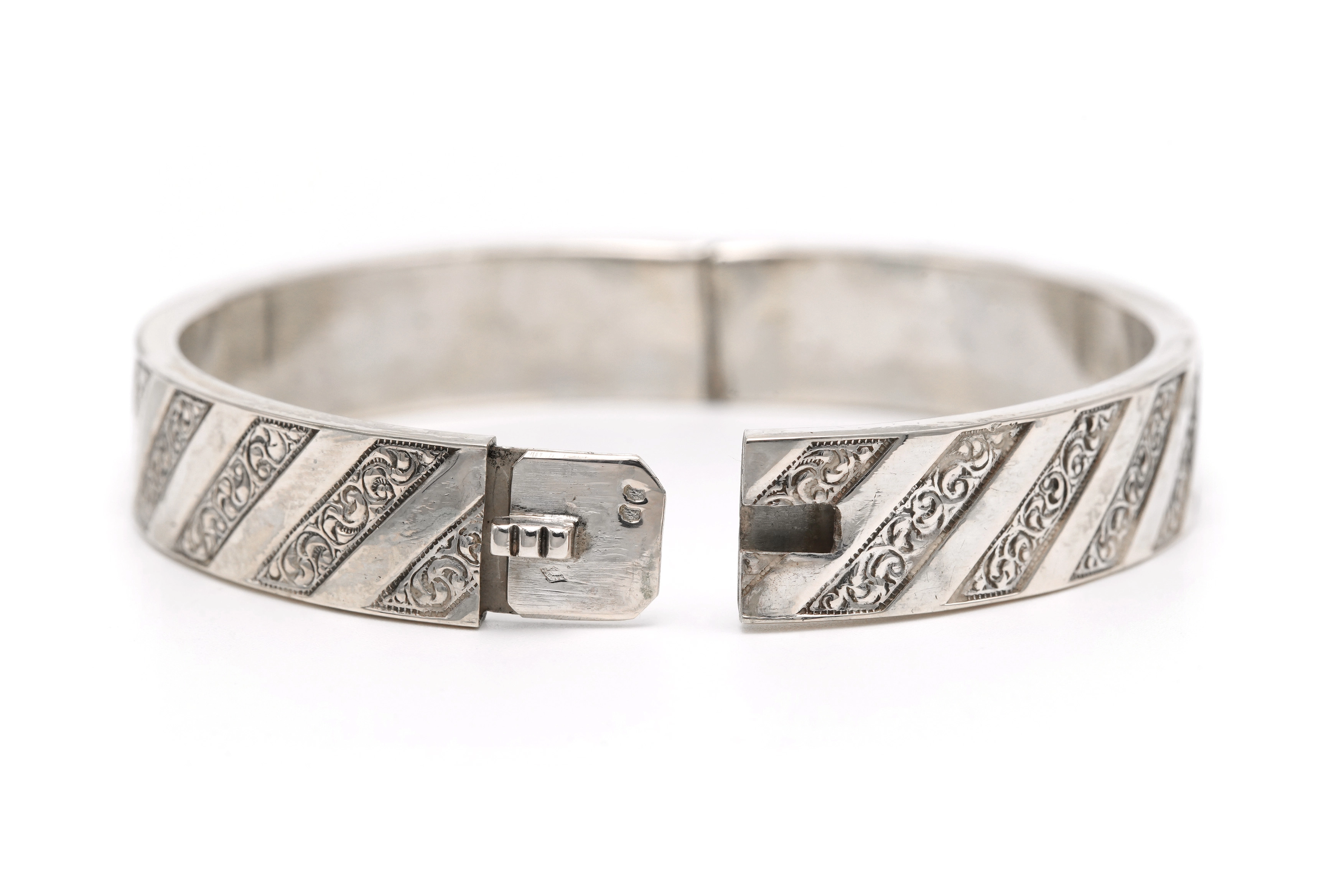 Bracelet Art Déco en argent - - 5