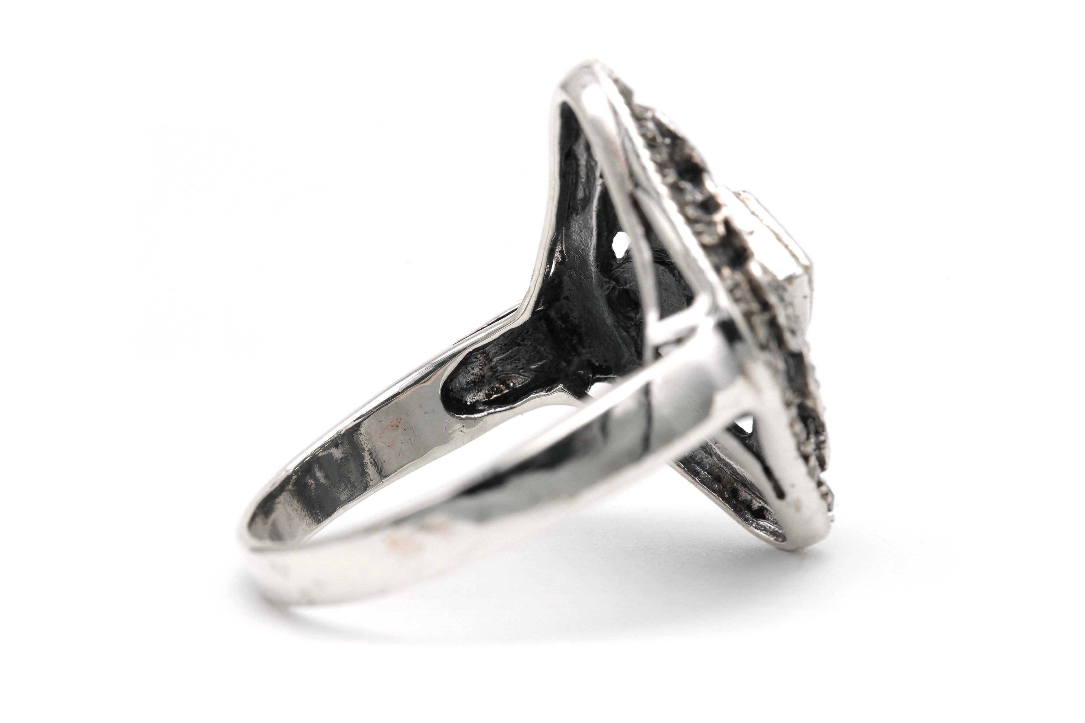 Bague contemporaine en argent 925 sertie de marcassites - - 5