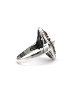 Bague contemporaine en argent 925 sertie de marcassites - - 5