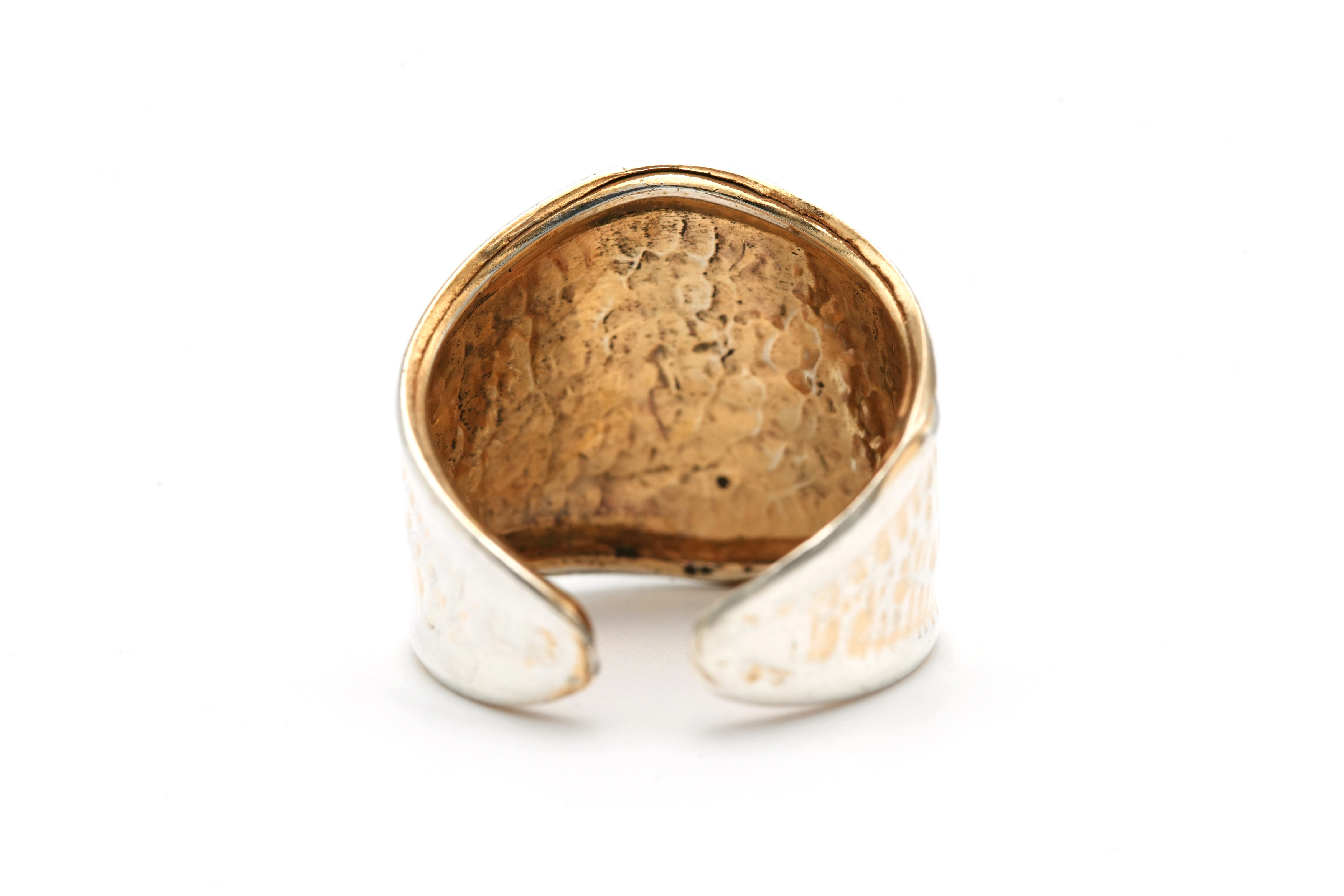 Bague Années 70 en argent sertie d'une perle