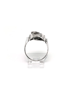 Bague Années 50 en argent sertie de marcassites - - 4