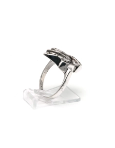 Bague Années 50 en argent sertie de marcassites - - 5