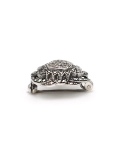 Broche Années 50 en argent sertie de marcassites - 1