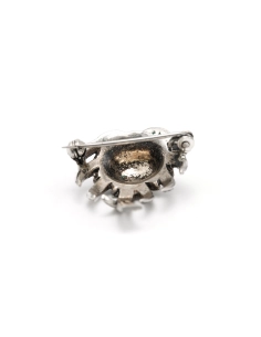 Broche Années 50 en argent sertie de marcassites - 2